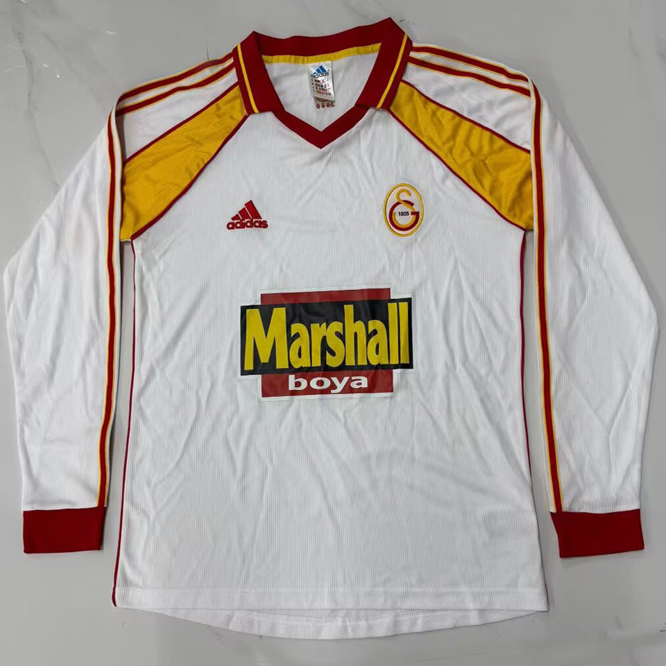 jersey 1999/2000 galatasaray visitante manga larga versión fan retro