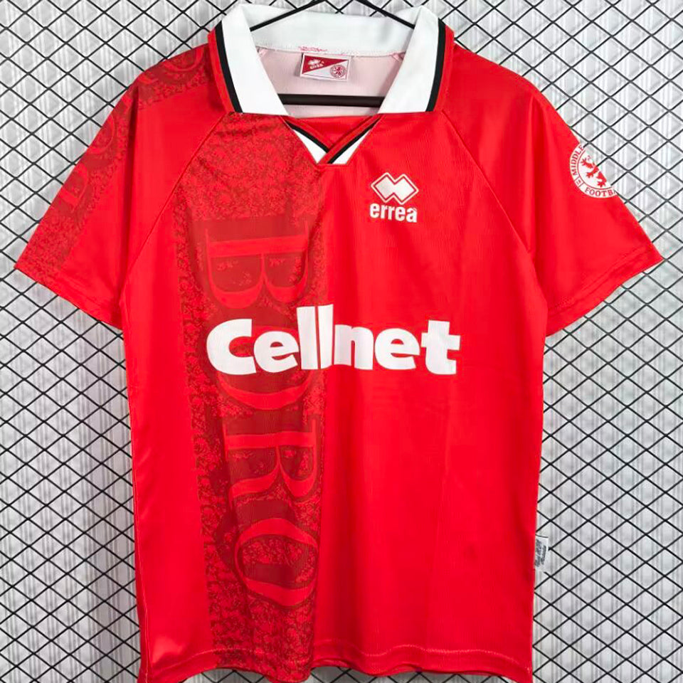 jersey 1996/1997 middlesbrough local manga corta versión fan retro