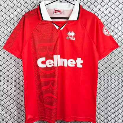 Jersey 1996/1997 Middlesbrough Local Manga corta Versión Fan Retro