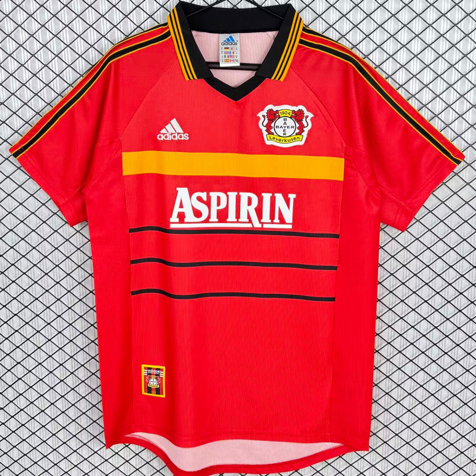 jersey 1999/2000 leverkusen local manga corta versión fan retro