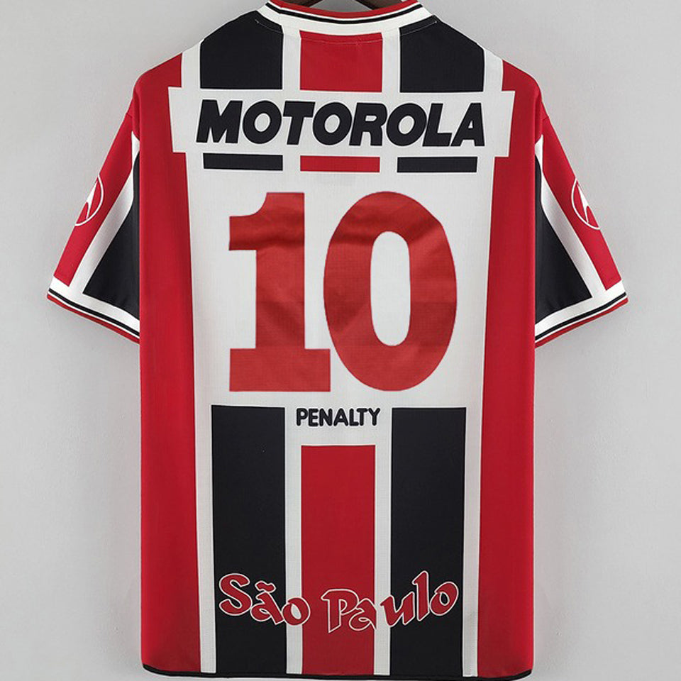 jersey 2000 sao paulo visitante manga corta versión fan retro