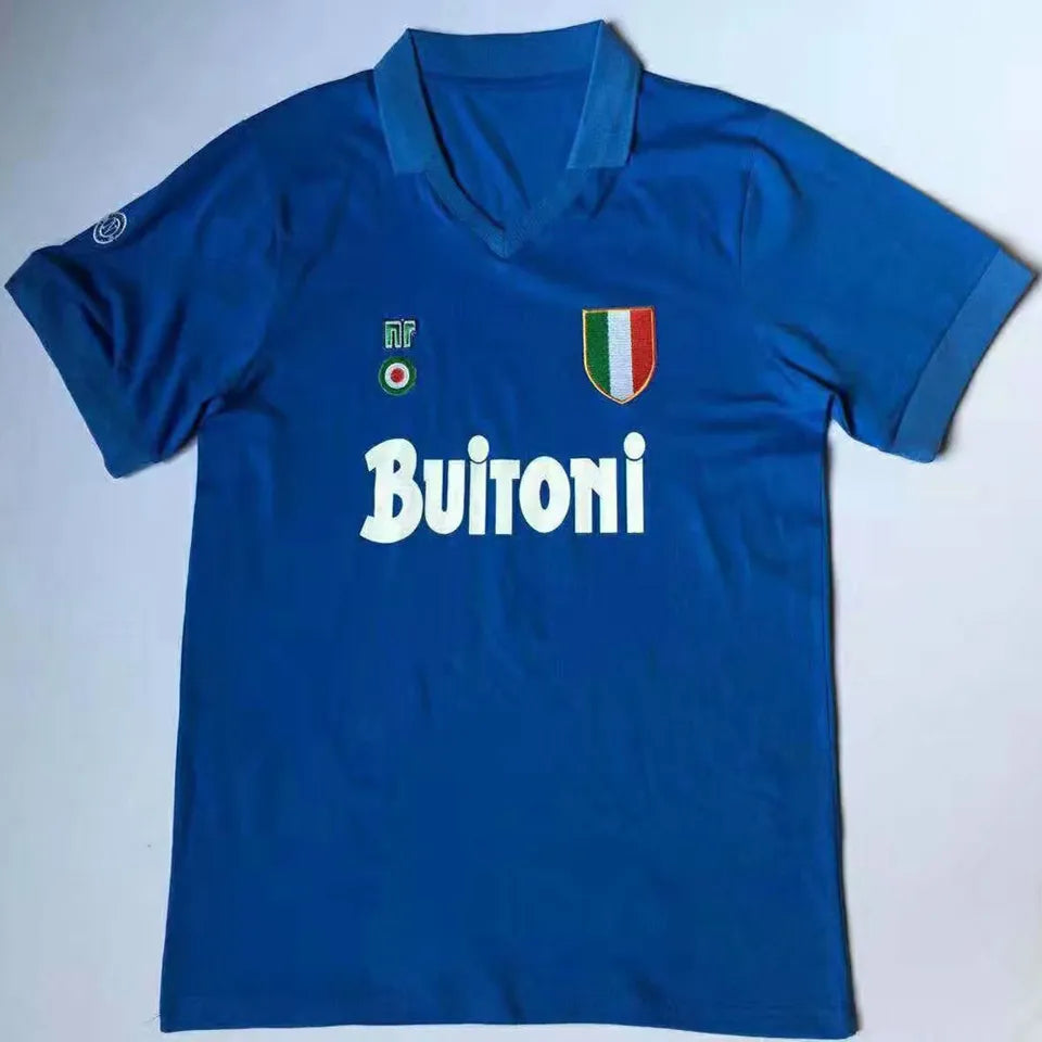 Jersey 1987/88 Napoli Local Manga corta Versión Fan Retro