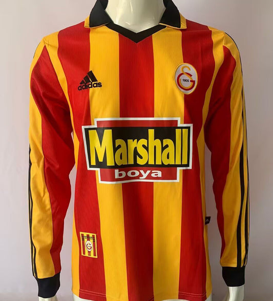 Jersey 1999/2000 Galatasaray Local Manga larga Versión Fan Retro