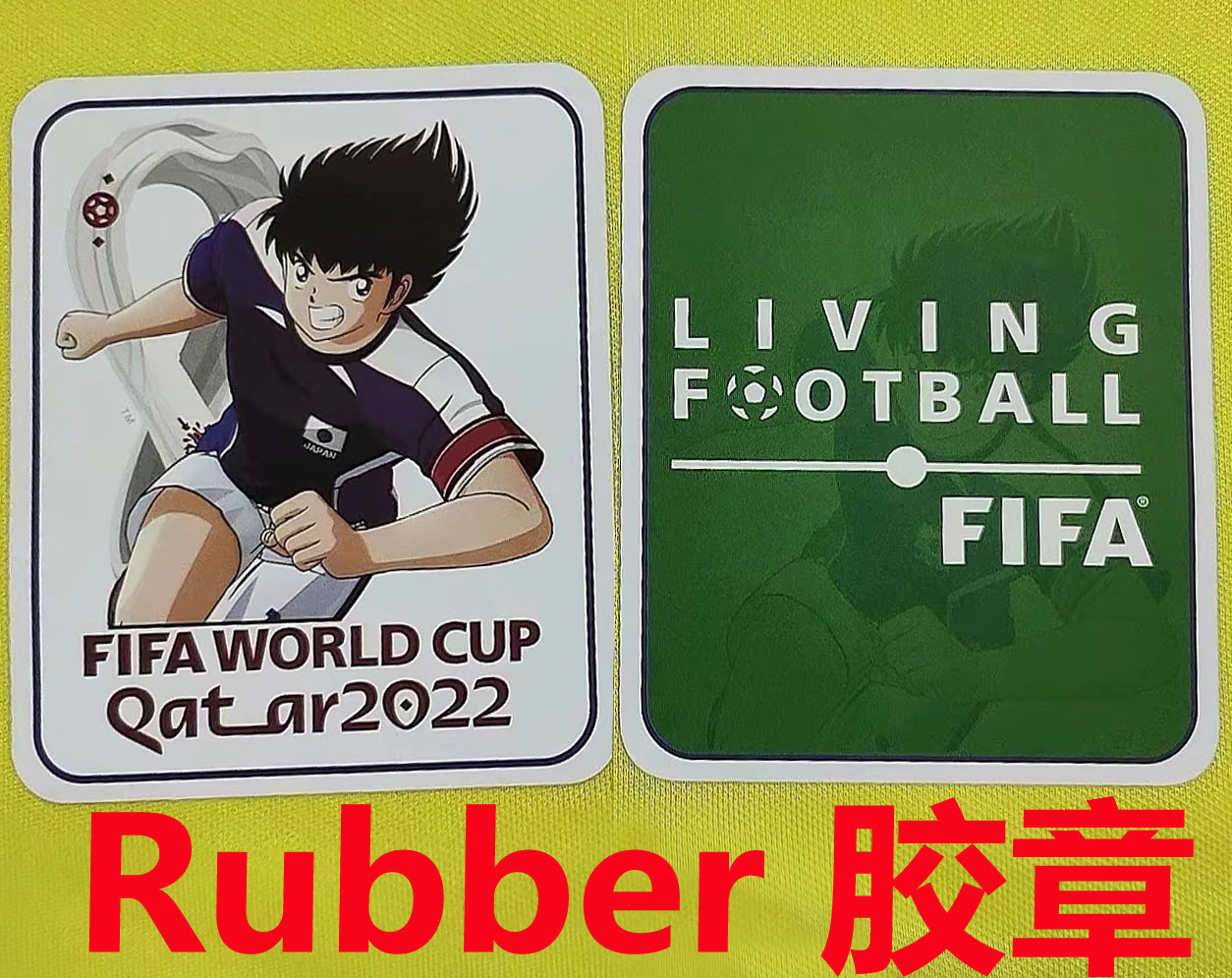 2022 patch goma dibujos animados copa parches/letras