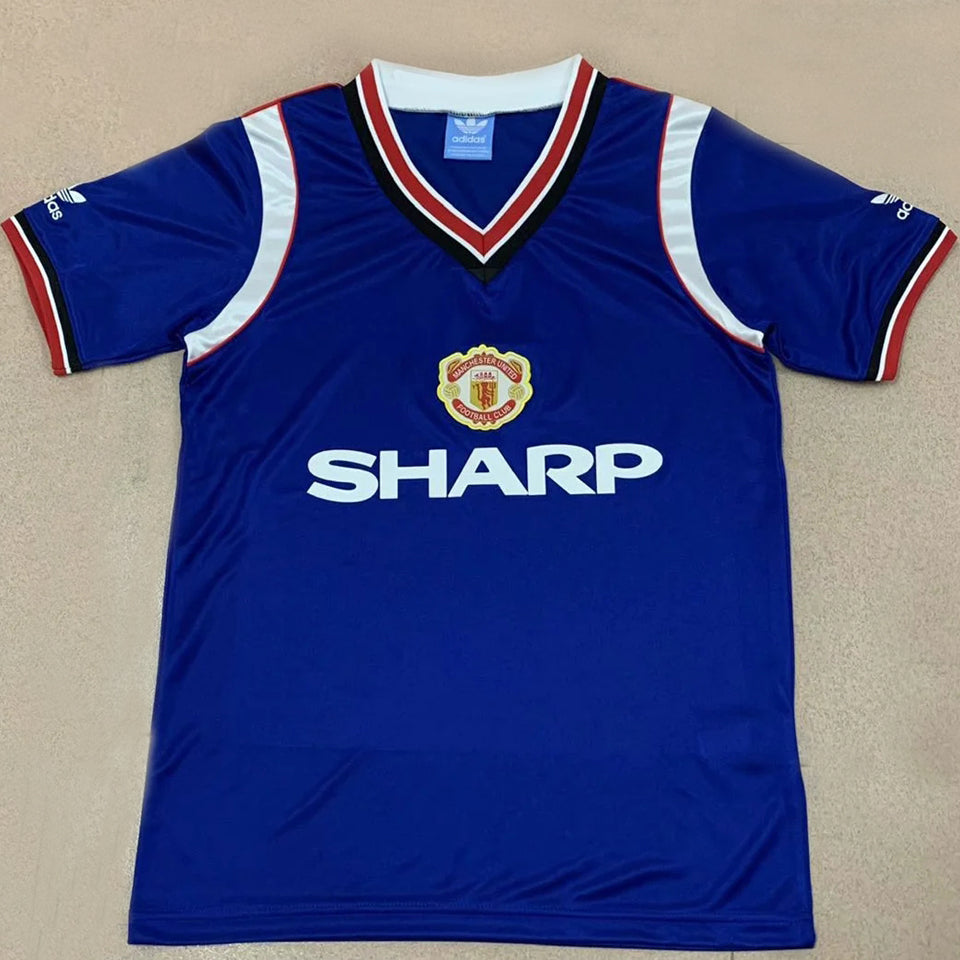 jersey 1984 manchester united visitante manga corta versión fan retro