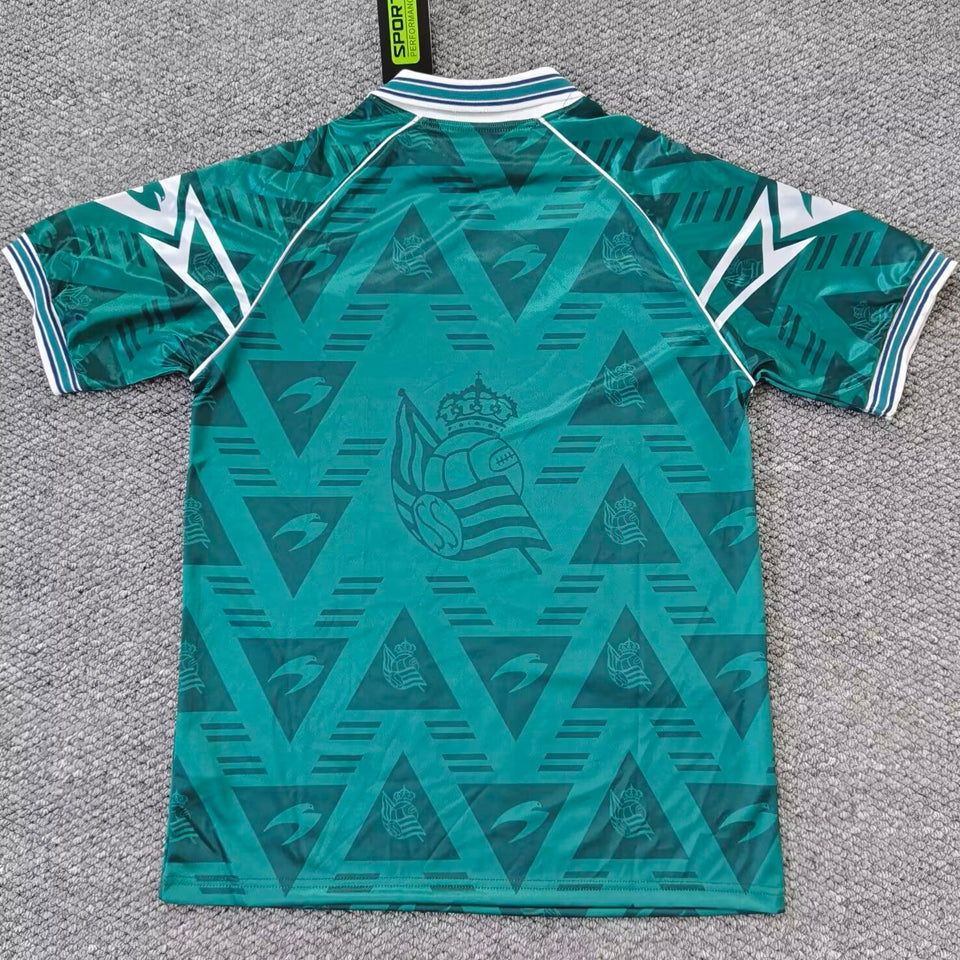 jersey 1995/1996 real sociedad visitante manga corta versión fan retro