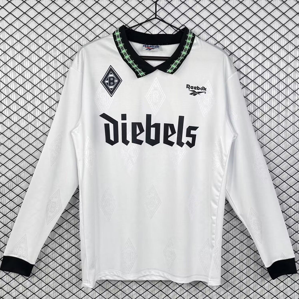 jersey 1995/1996 monchengladbach local manga larga versión fan retro