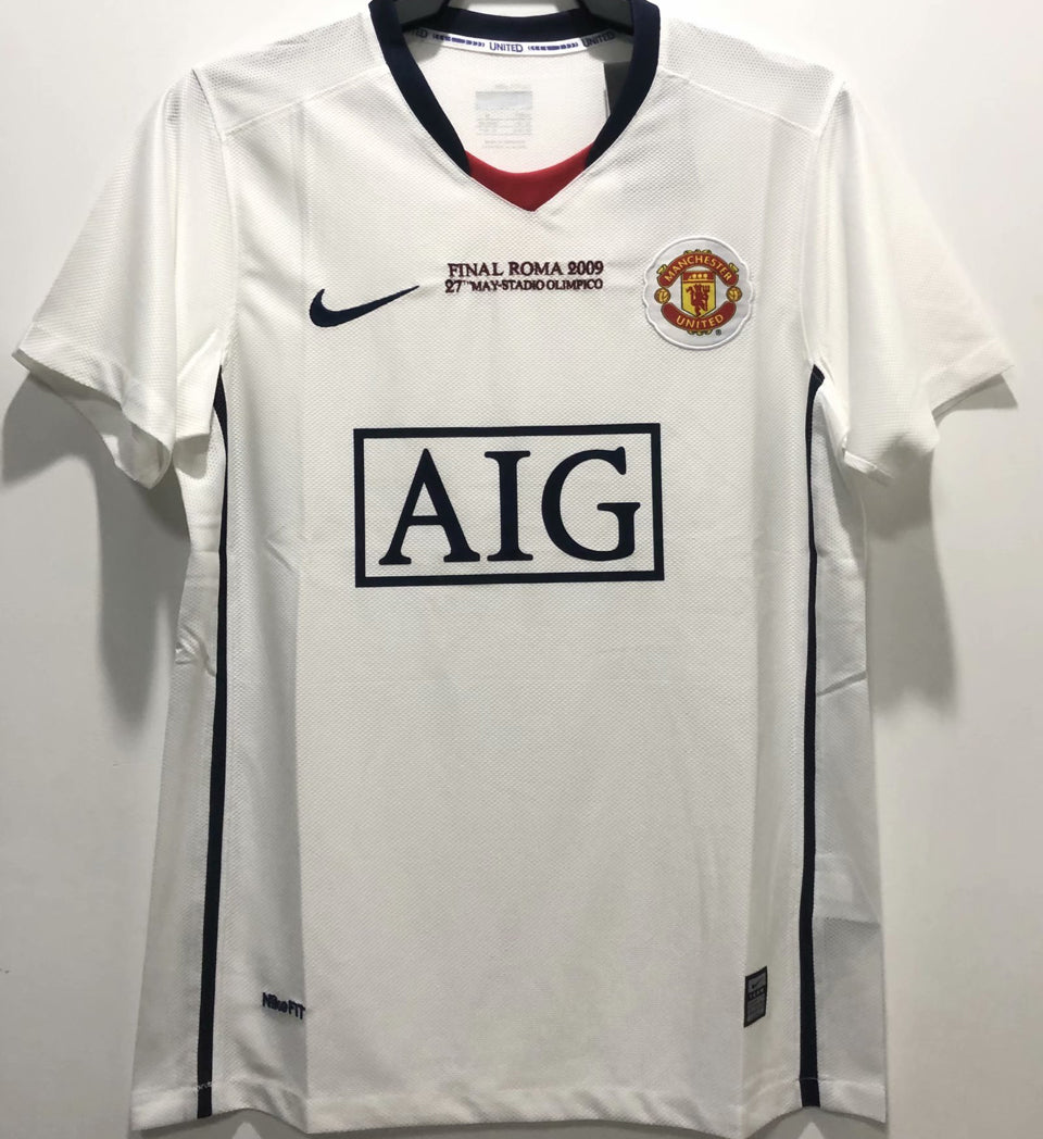 jersey 2008/09 manchester united visitante manga corta versión fan retro