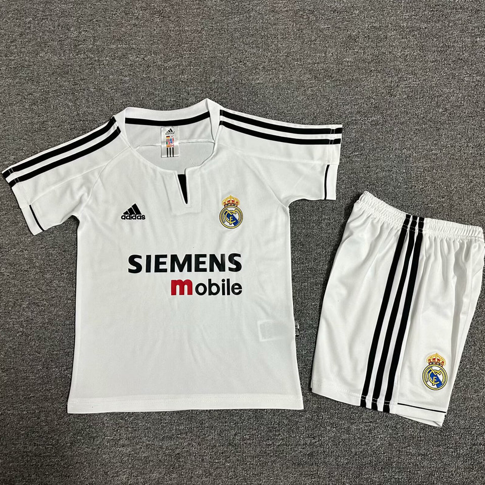 jersey 2003/04 real madrid local manga corta niño retro