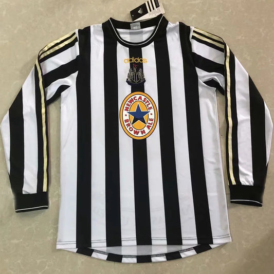 Jersey 1997/99 Newcastle Local Manga larga Versión Fan Retro