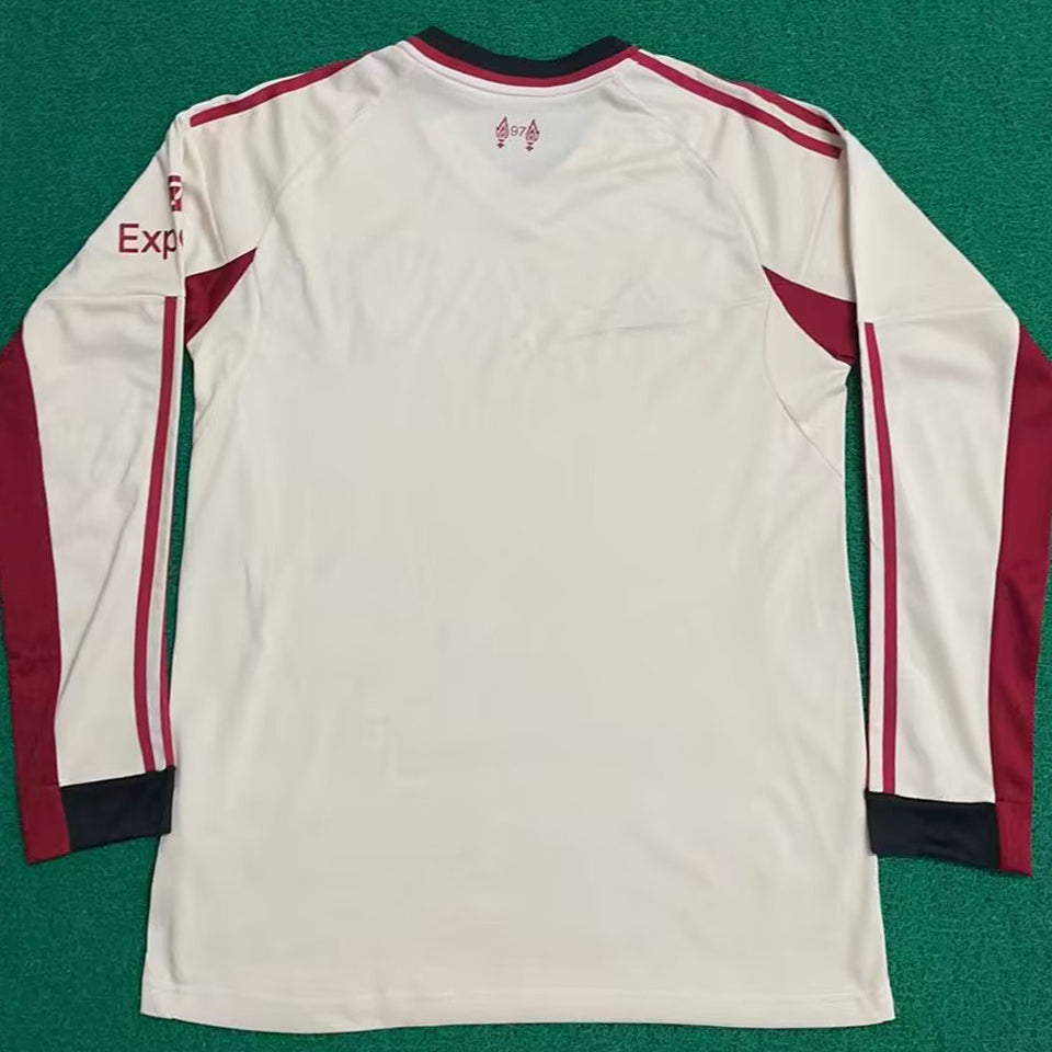 Jersey 2025/26 Liverpool Visitante Manga larga Versión Fan