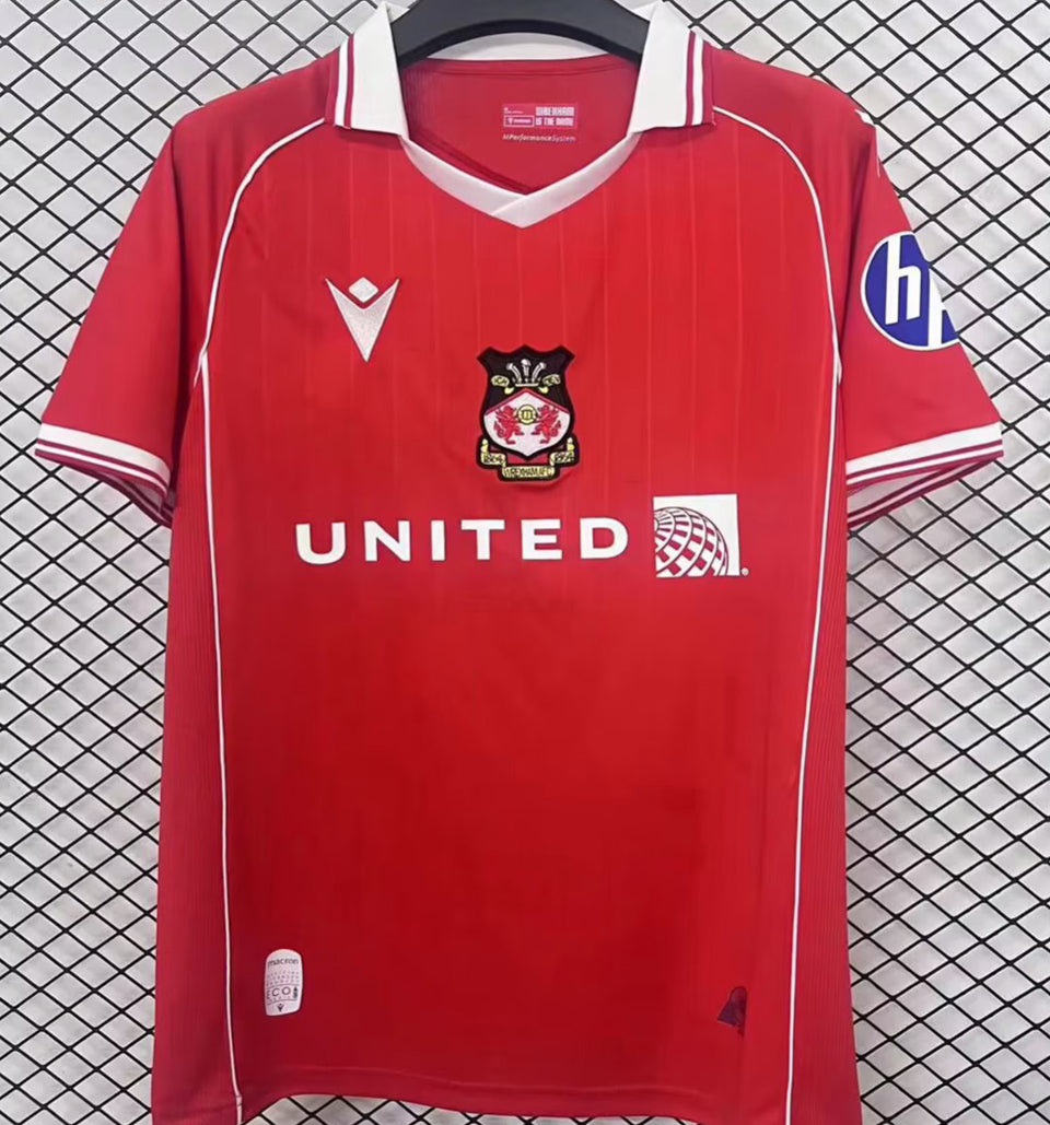 jersey 2025/26 wrexham local manga corta versión fan