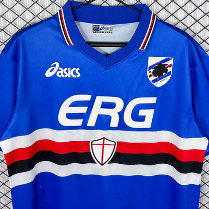 Jersey 2003/2004 Sampdoria Local Manga corta Versión Fan Retro