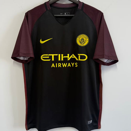 Jersey 2016/2017 Manchester City Visitante Manga corta Versión Fan Retro