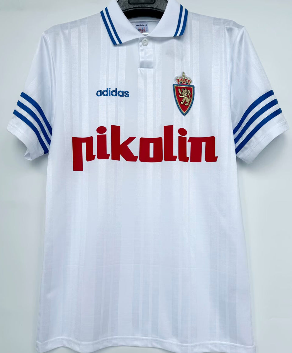jersey 1995/96 zaragoza local manga corta versión fan retro