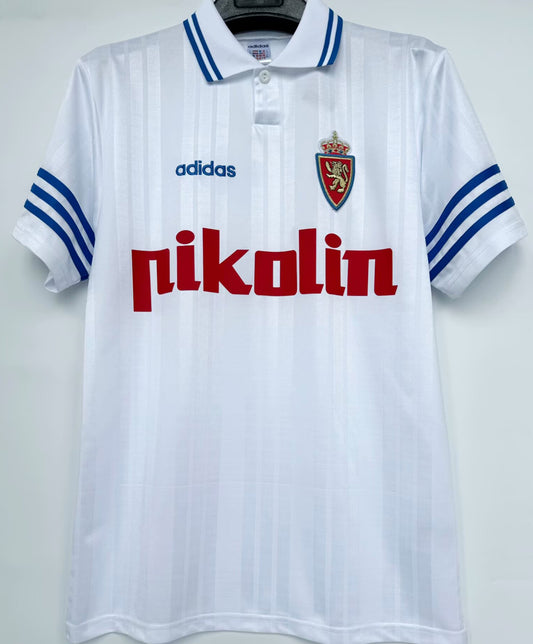 Jersey 1995/96 Zaragoza Local Manga corta Versión Fan Retro