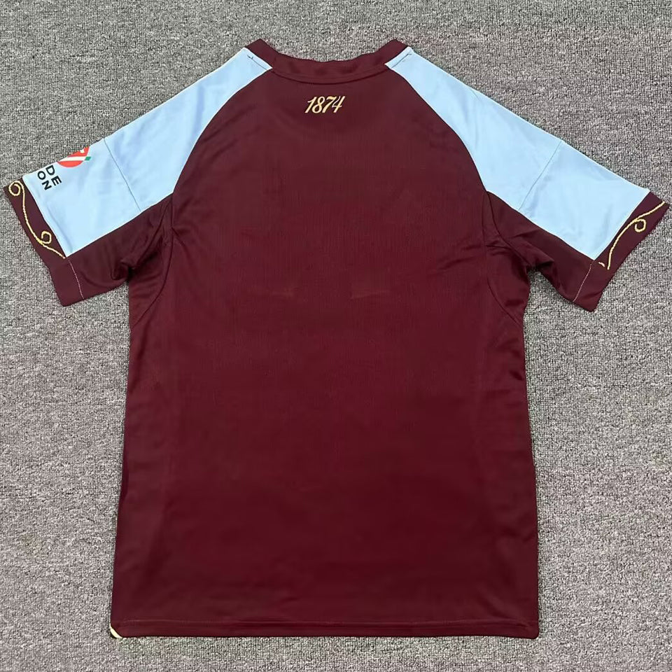 Jersey 2025/26 Aston Villa Local Manga corta Versión Fan