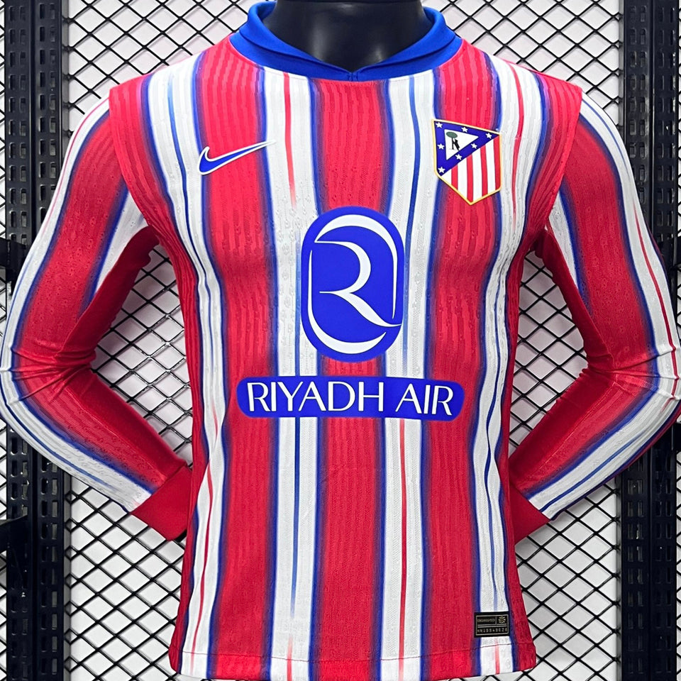 Jersey 2024/25 Atletico de Madrid Local Manga larga Versión Jugador