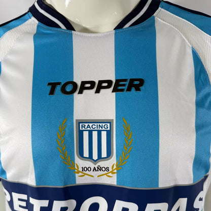 Jersey 2003/2004 Racing Local Manga corta Versión Fan Retro