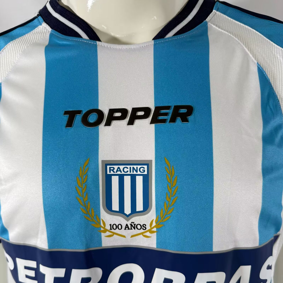 Jersey 2003/2004 Racing Local Manga corta Versión Fan Retro