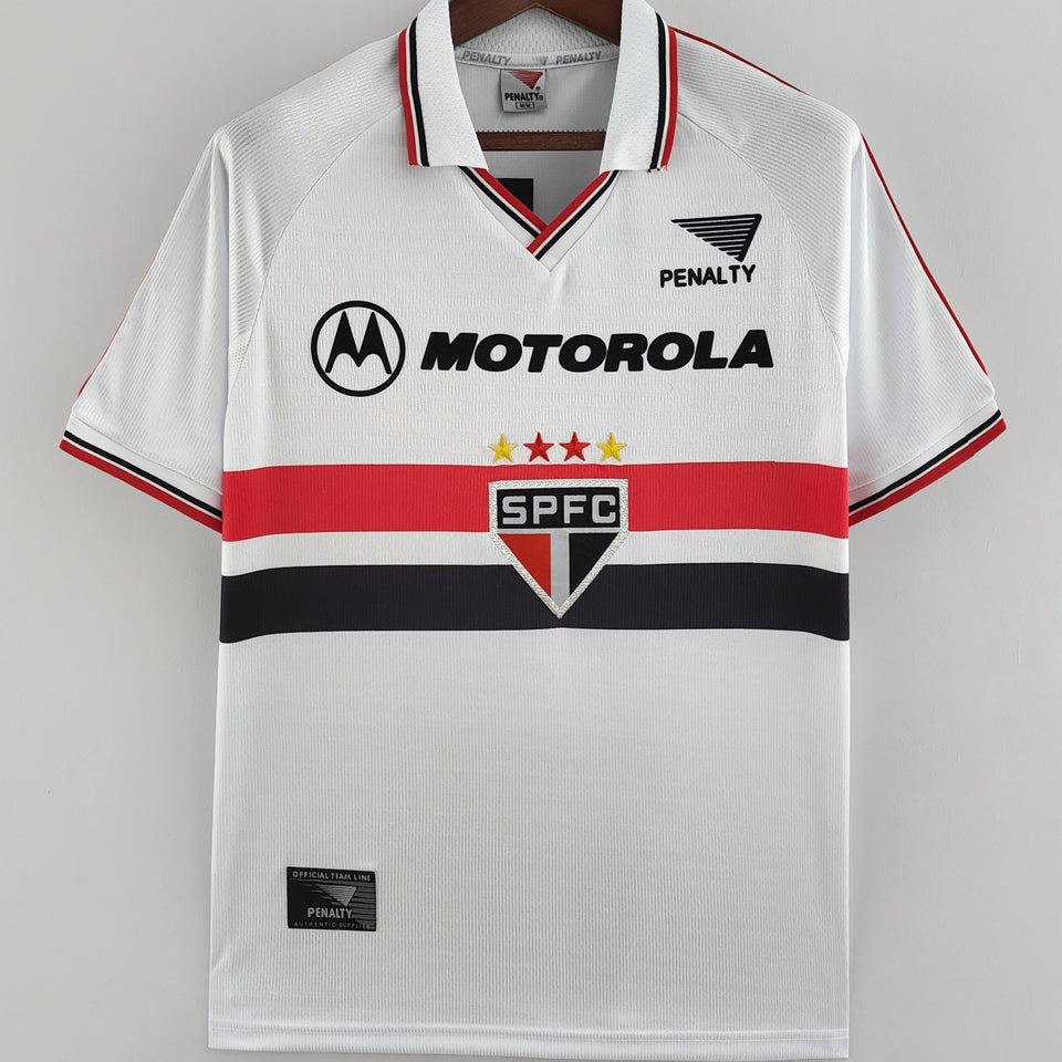 jersey 1999 sao paulo local manga corta versión fan retro