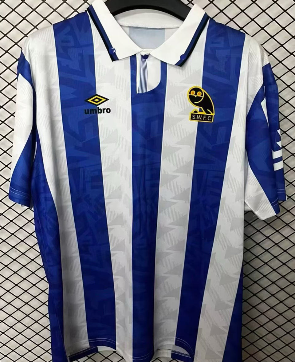 jersey 1991 sheffield wednesday local manga corta versión fan retro