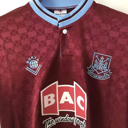 Jersey 1989/90 West Ham Local Manga corta Versión Fan Retro