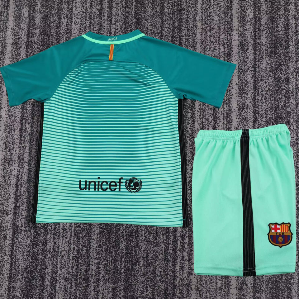 jersey 2016/2017 barcelona tercero manga corta niño retro