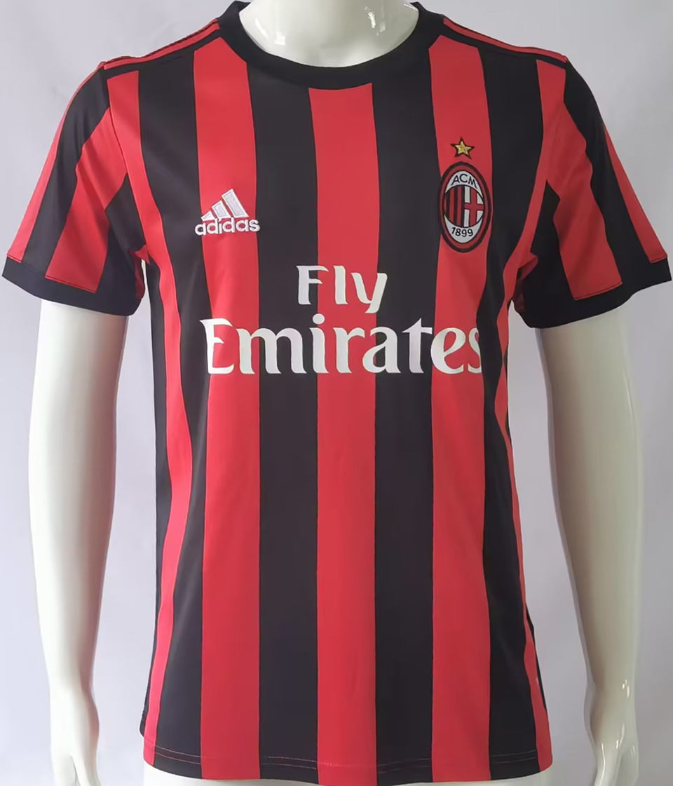jersey 2017/18 ac milan local manga corta versión fan retro