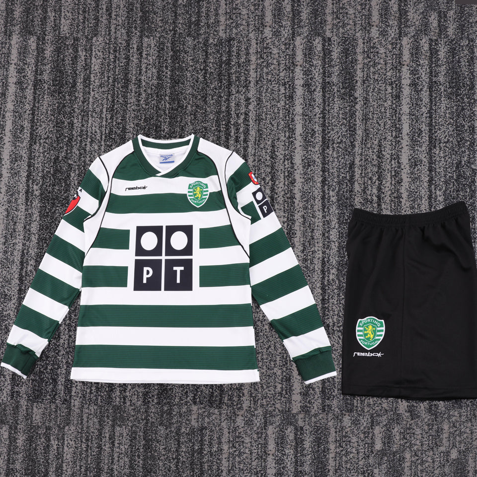 jersey 2001/2003 lisbon local manga larga niño retro
