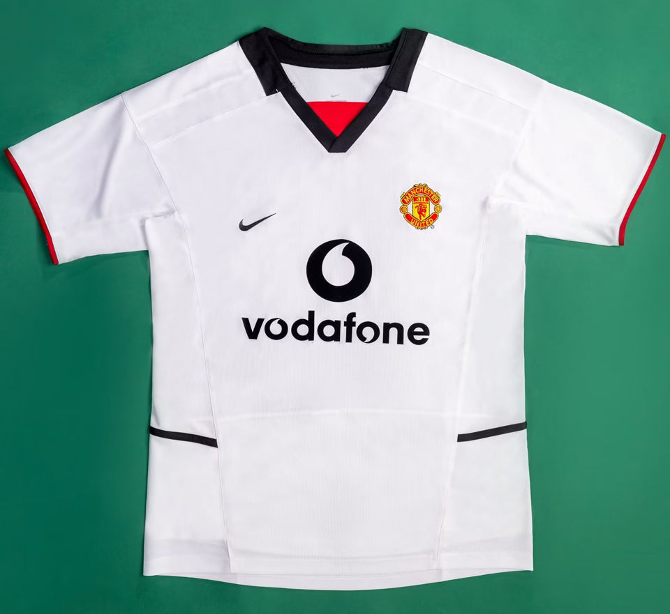 jersey 2002/03 manchester united visitante manga corta versión fan retro