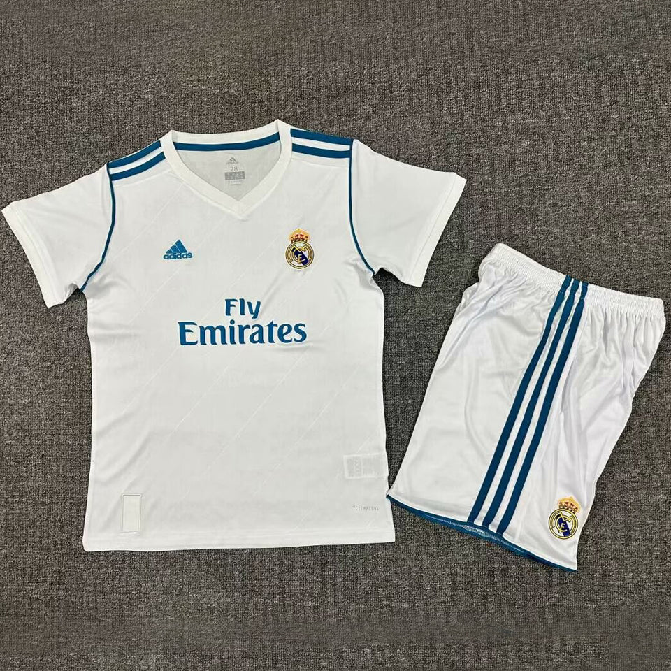 jersey 2017/18 real madrid local manga corta niño retro