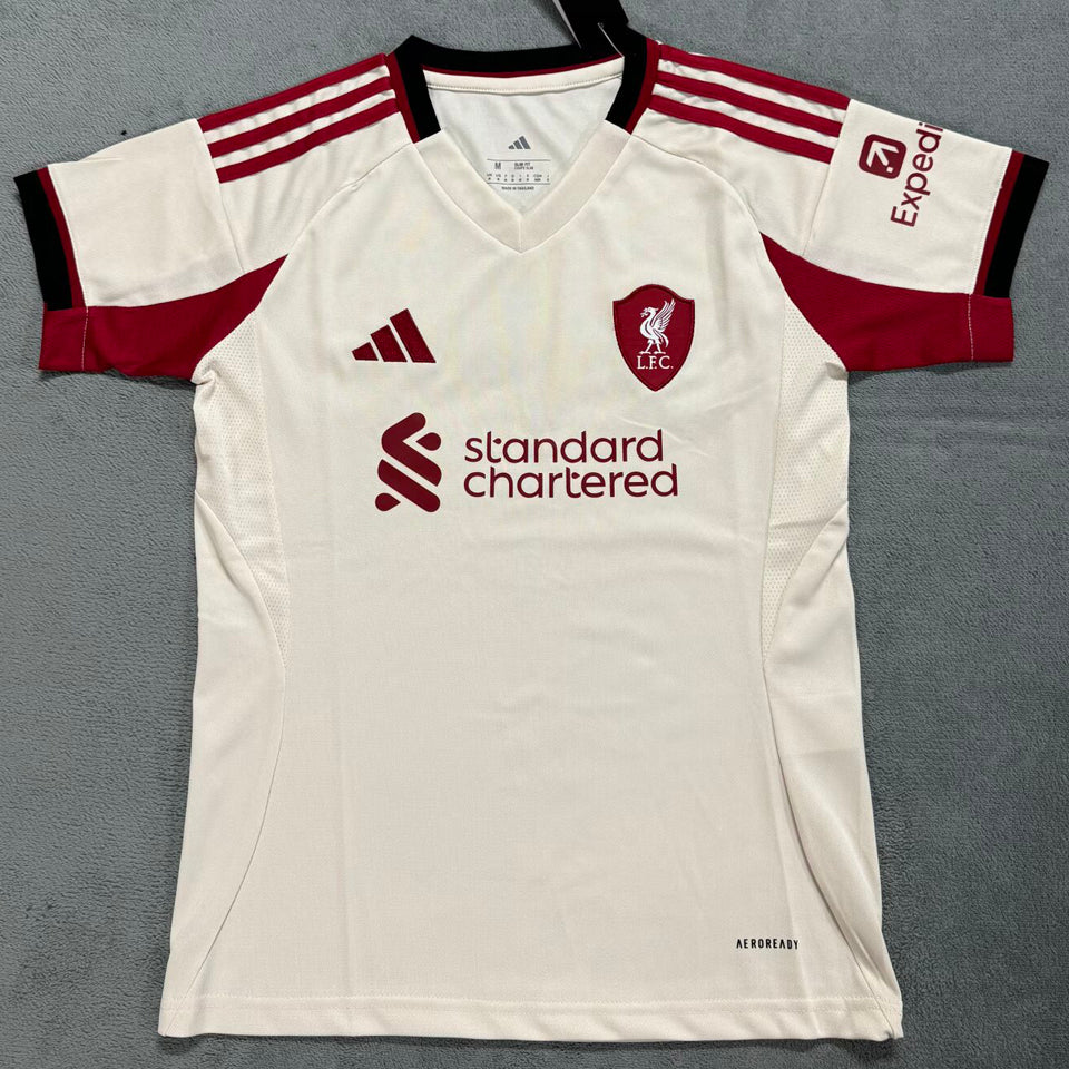 Jersey 2025/26 Liverpool Visitante Manga corta Mujer