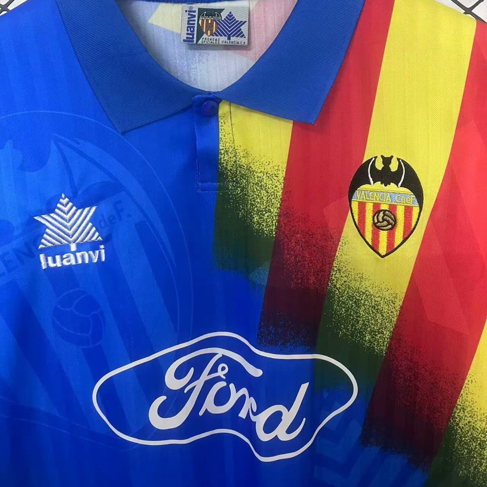 jersey 1995/96 valencia local manga corta versión fan retro