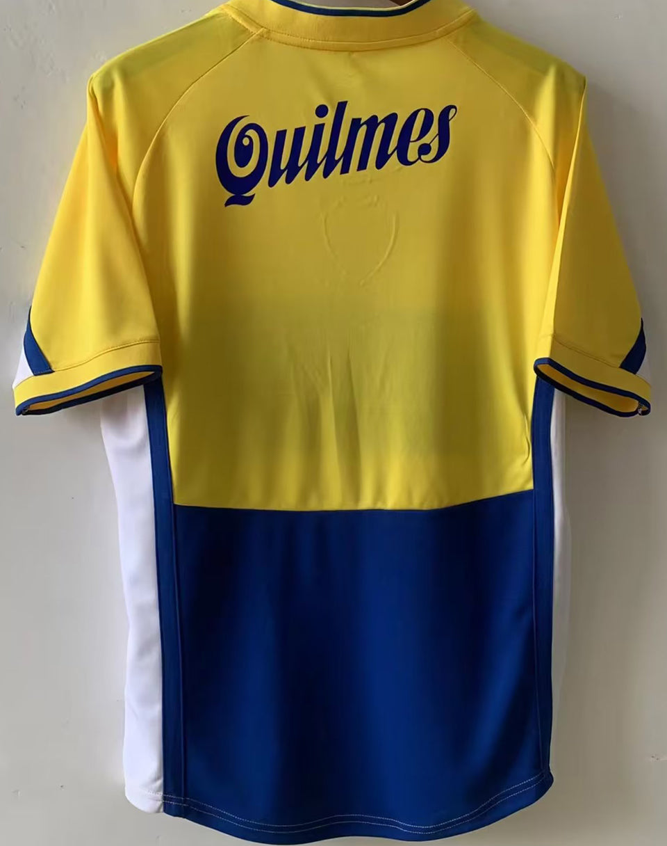 jersey 2001 boca visitante manga corta versión fan retro