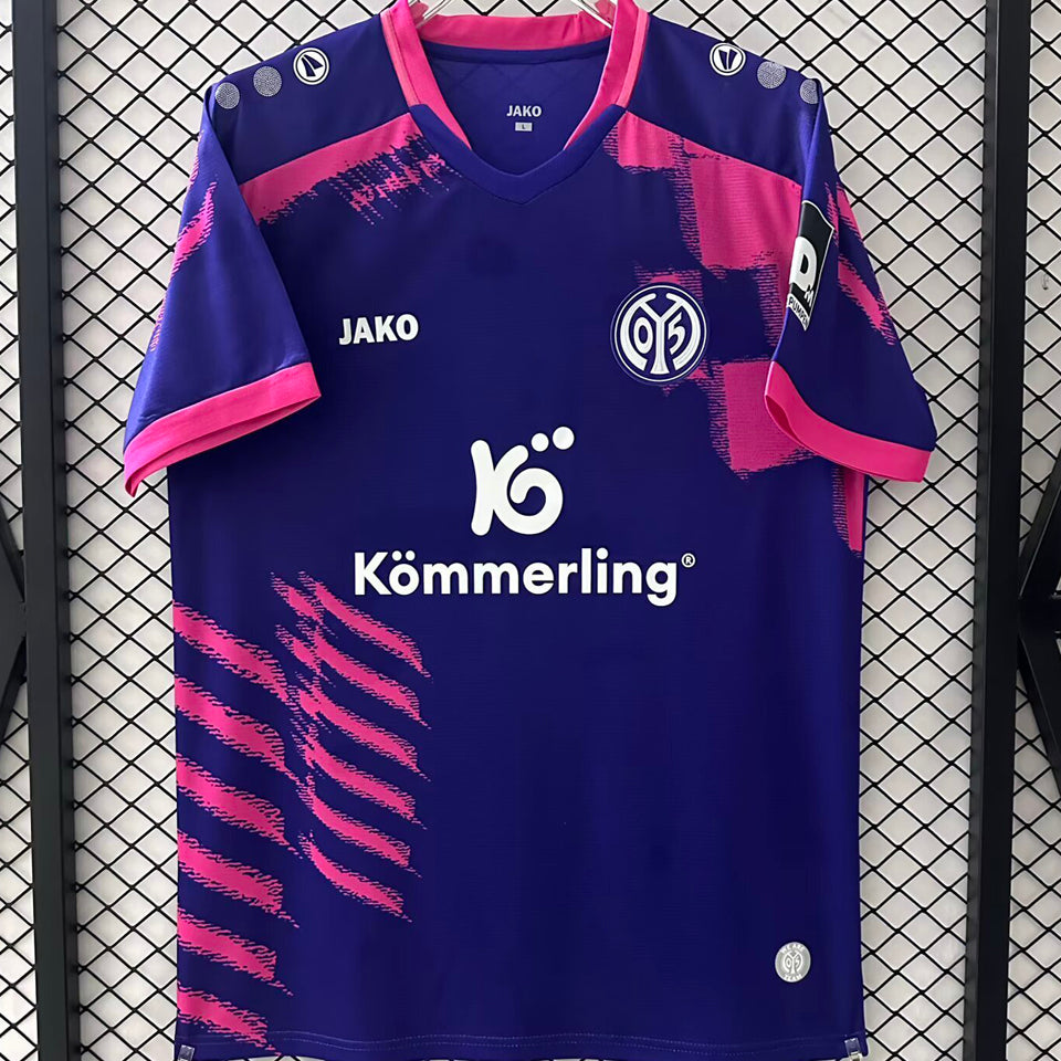 jersey 2025/26 mainz 05 visitante manga corta versión fan