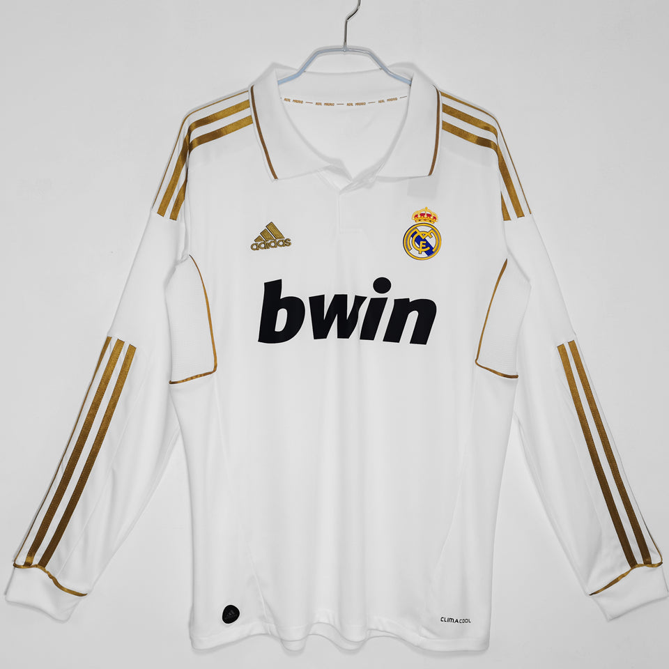 jersey 2011/12 real madrid local manga larga versión fan retro