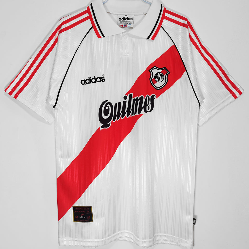 jersey 1995/96 river plate local manga corta versión fan retro