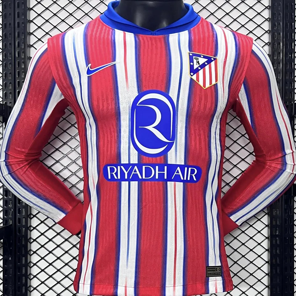 Jersey 2024/25 Atletico de Madrid Local Manga larga Versión Jugador