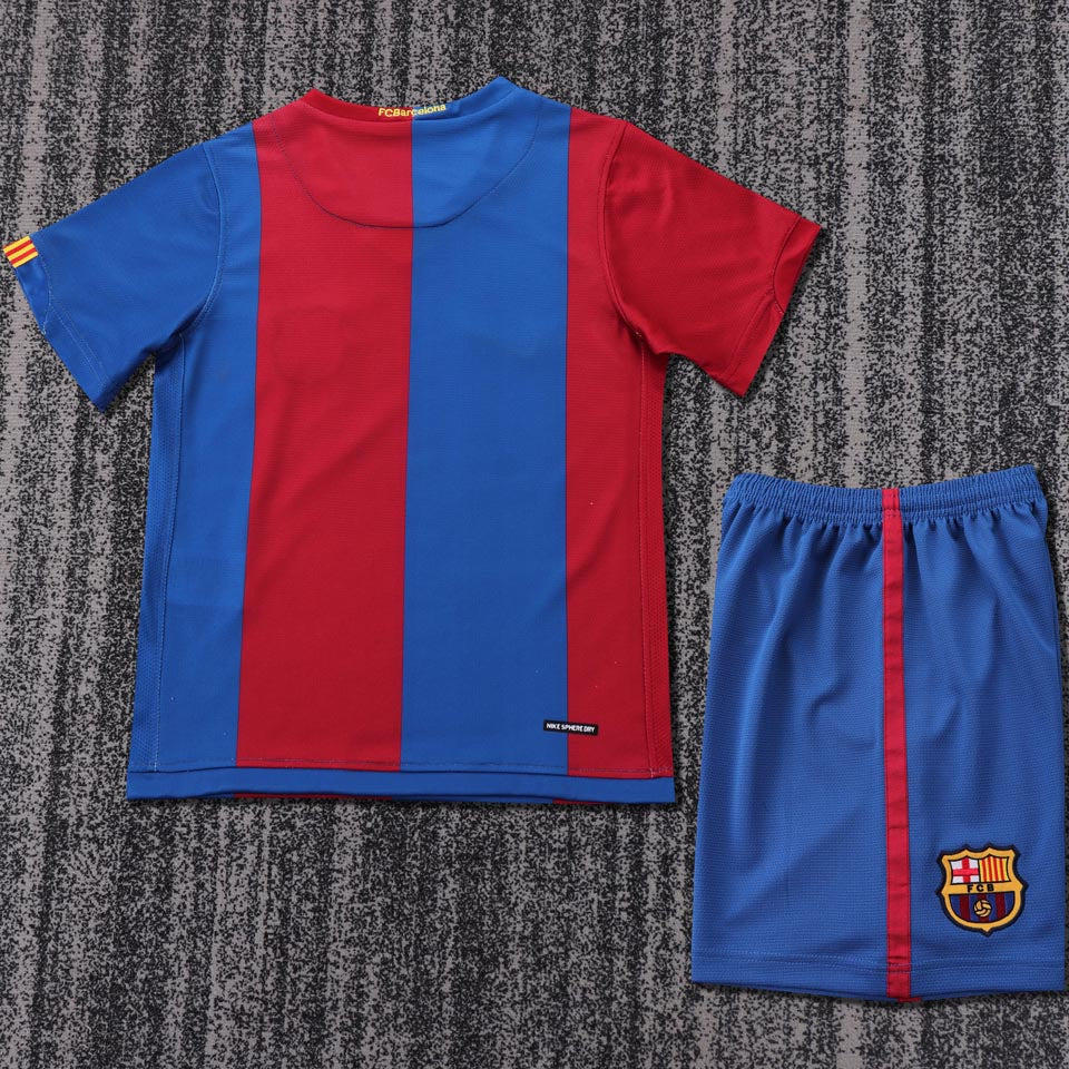 Jersey 2006/07 Barcelona Local Manga corta Niño Retro