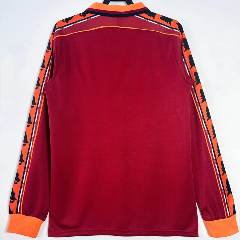 Jersey 1998/99 Roma Local Manga larga Versión Fan Retro