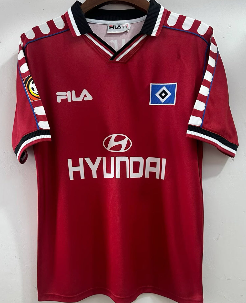 jersey 1999 hamburger visitante manga corta versión fan retro