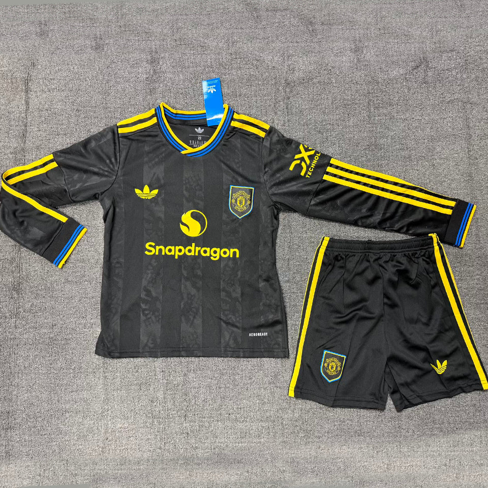 jersey 2025/26 manchester united tercero manga larga niño