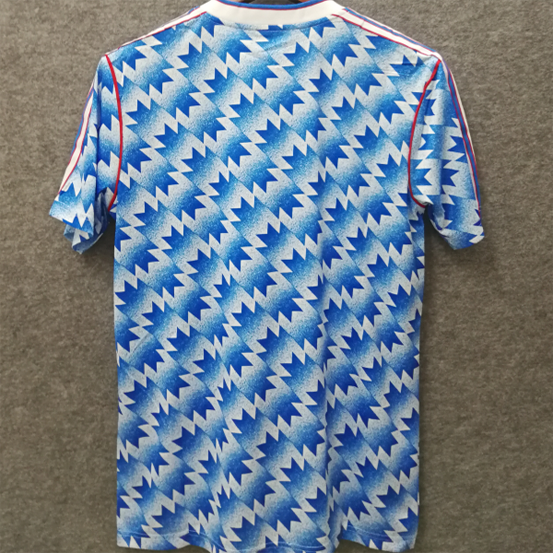 jersey 1990/92 manchester united visitante manga corta versión fan retro
