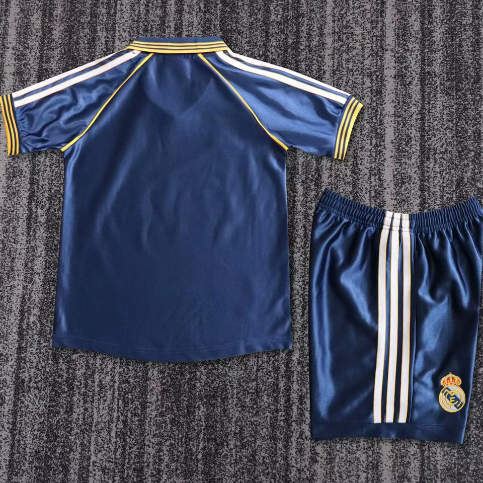 jersey 1998/2000 real madrid tercero manga corta niño retro