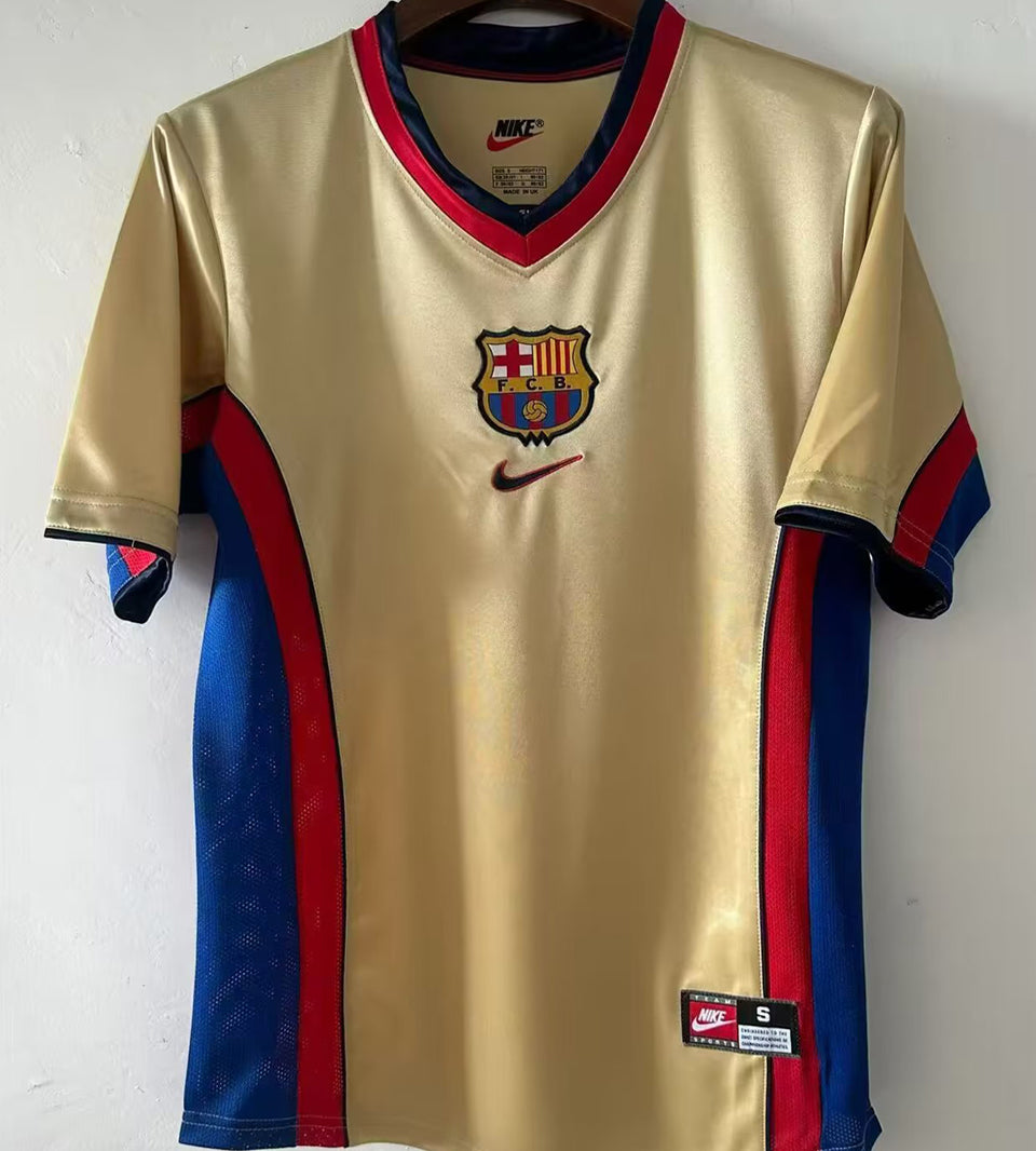 jersey 1998/99 barcelona tercero manga corta versión fan retro
