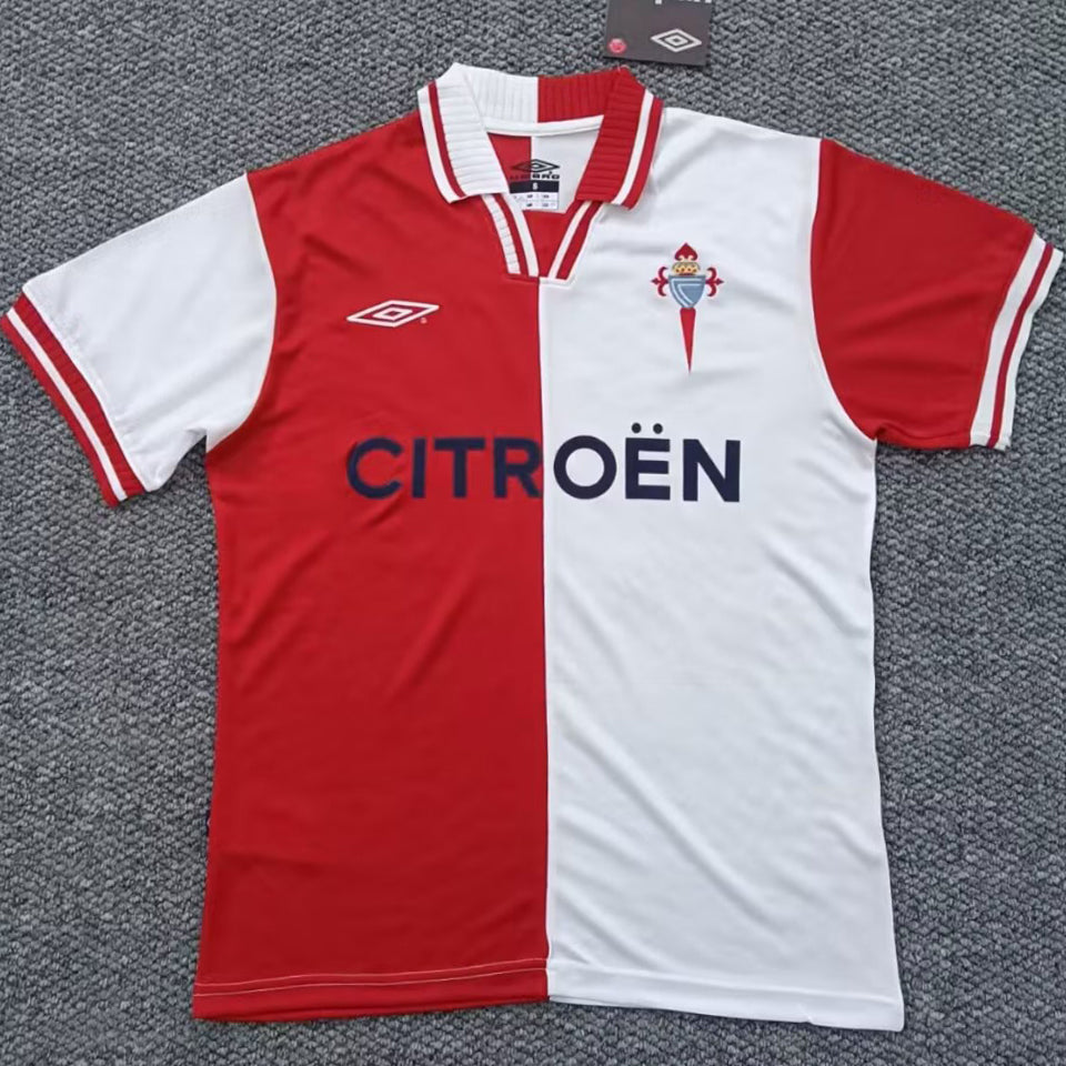 jersey 2001/2002 celta visitante manga corta versión fan retro