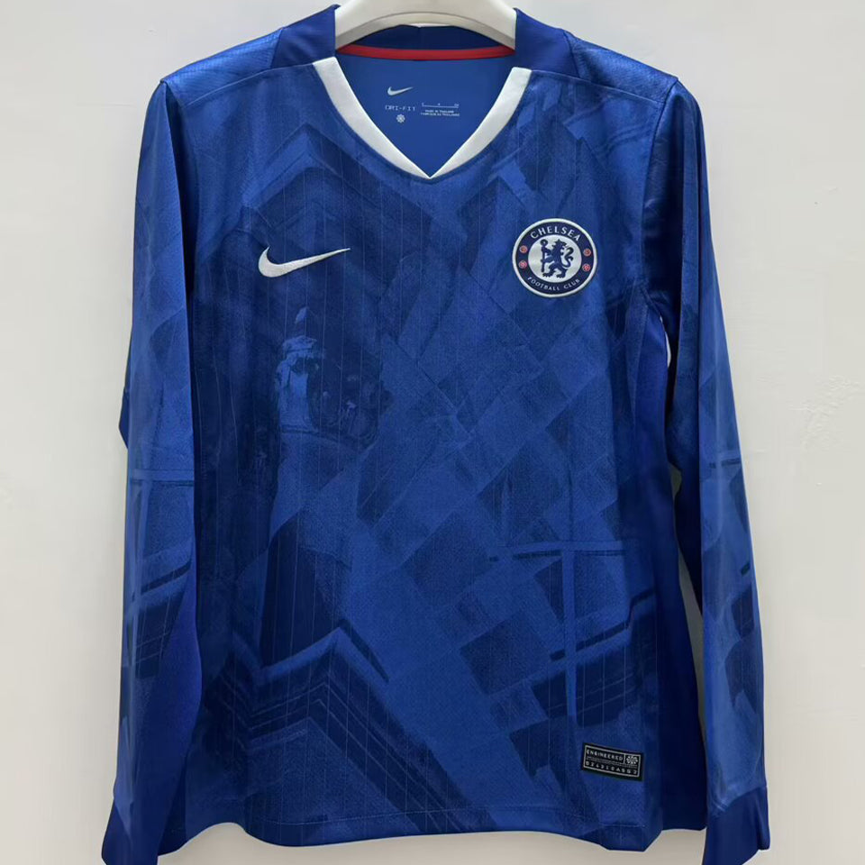jersey 2025/26 chelsea local manga larga versión fan