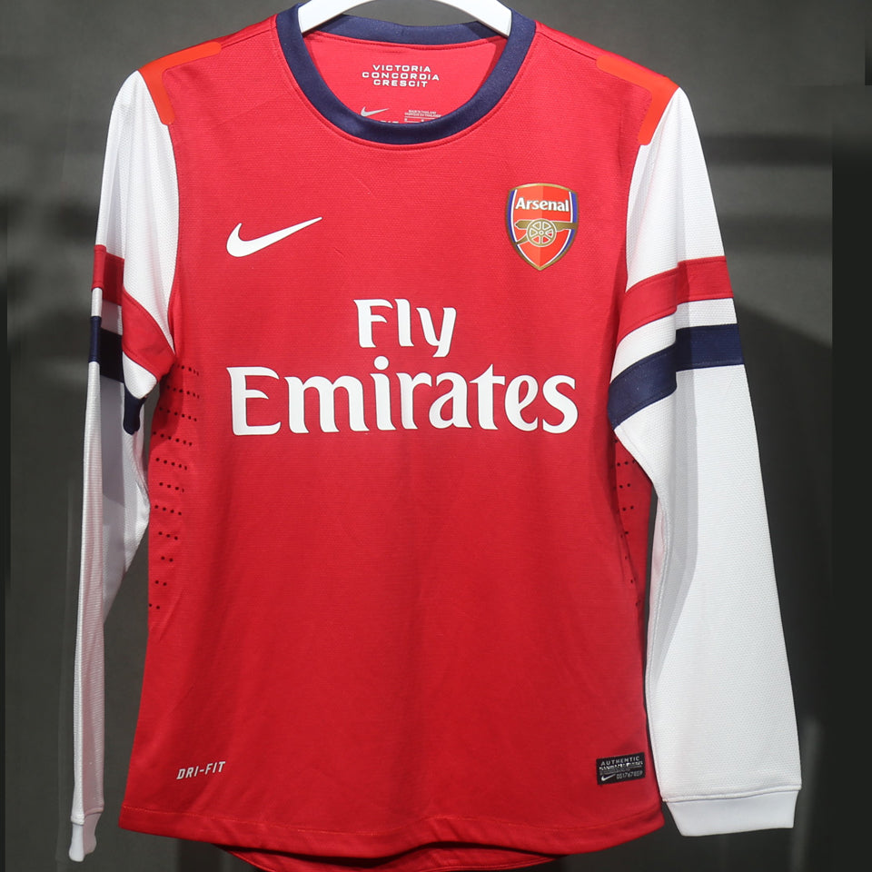 jersey 2012/13 arsenal local manga larga versión jugador retro