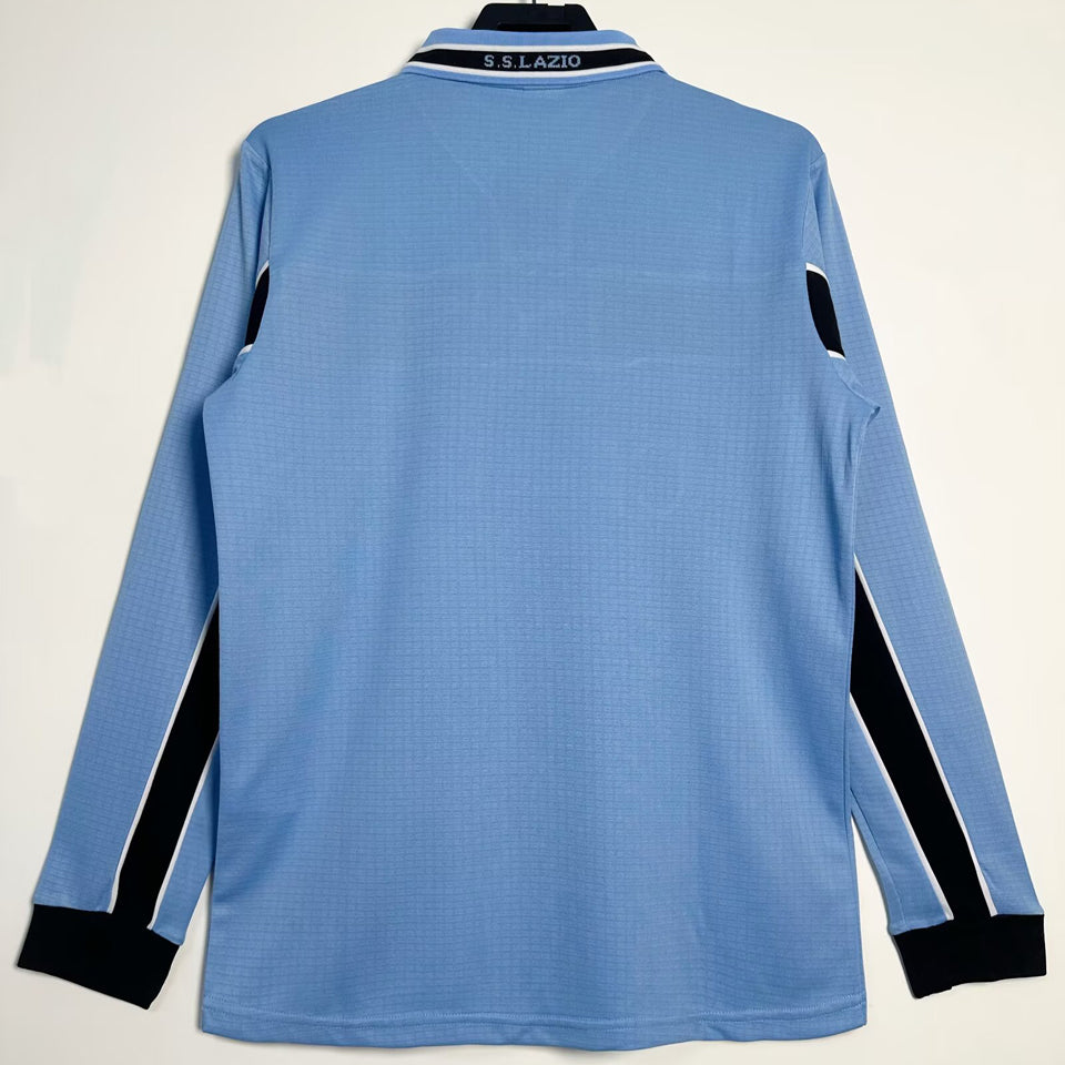 jersey 1998/1999 lazio local manga larga versión fan retro